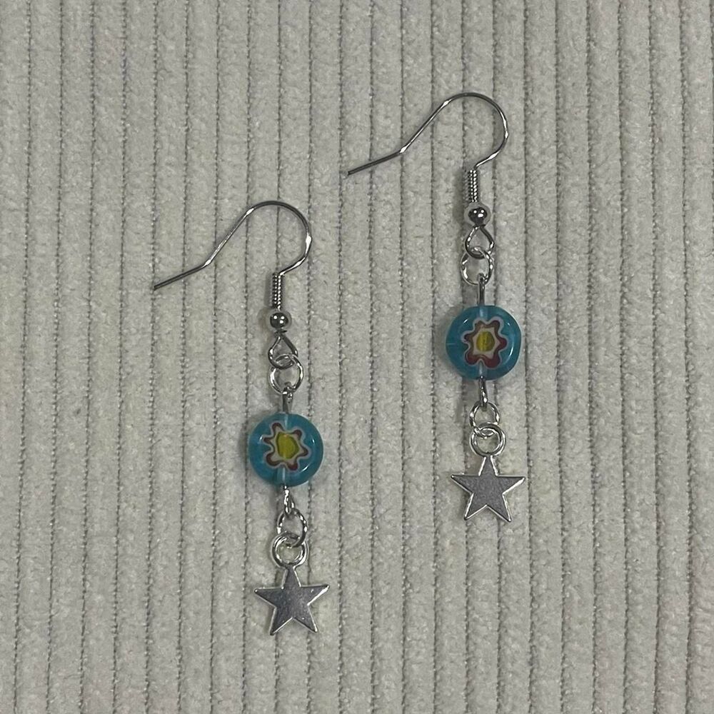Women's Silver and Blue Jewelry